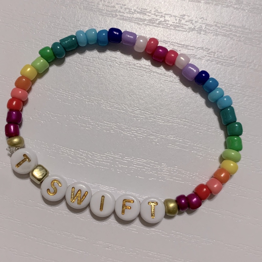 Taylor Swift “T SWIFT” Friendship Bracelet - Eras Tour Movie Beaded Souvenir
